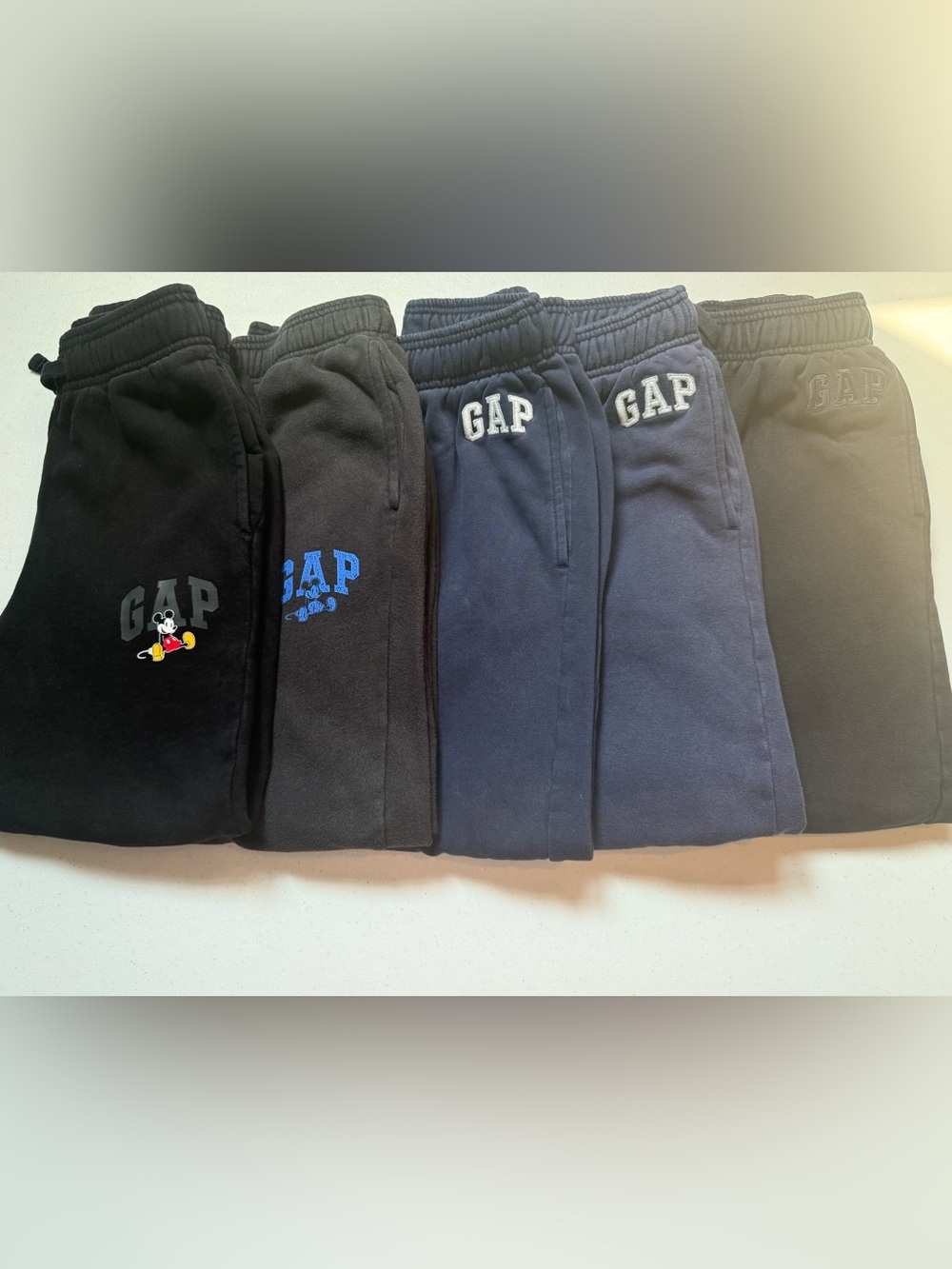 Boys GAP Kids Fleece Sweatpants - Navy, Black, Charcoal (5 piece)